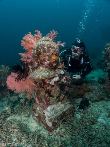 Captain Paul, Temple Garden, underwater statue, Pemuteran, Bali, Indonesia